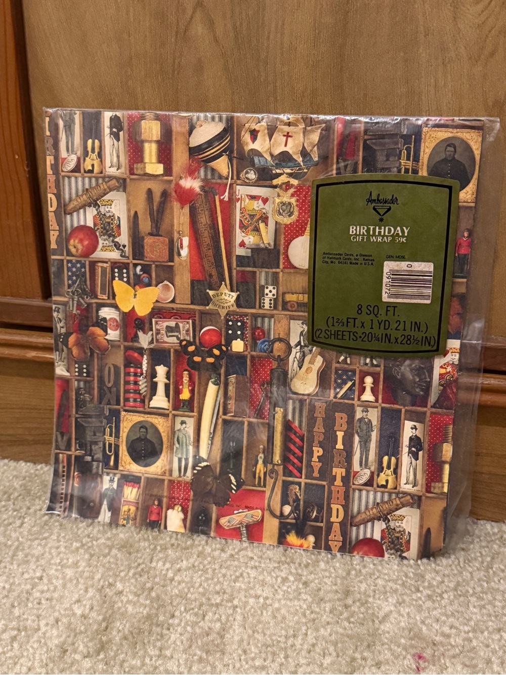 I Spy core Vintage Birthday Gift Wrap